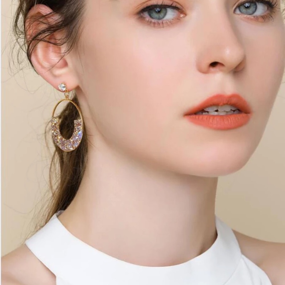 🎉Crystal Rhinestone Drop Earrings - Picture 3 of 7